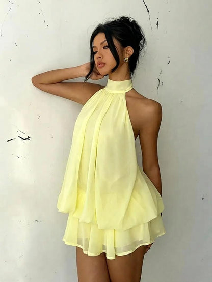 halter-neck dress