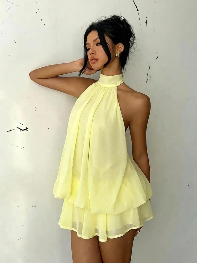 halter-neck dress