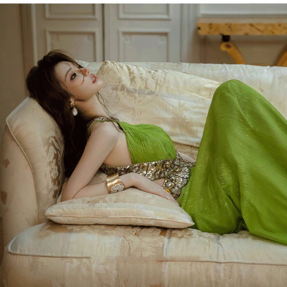Halter Neck Evening Gown