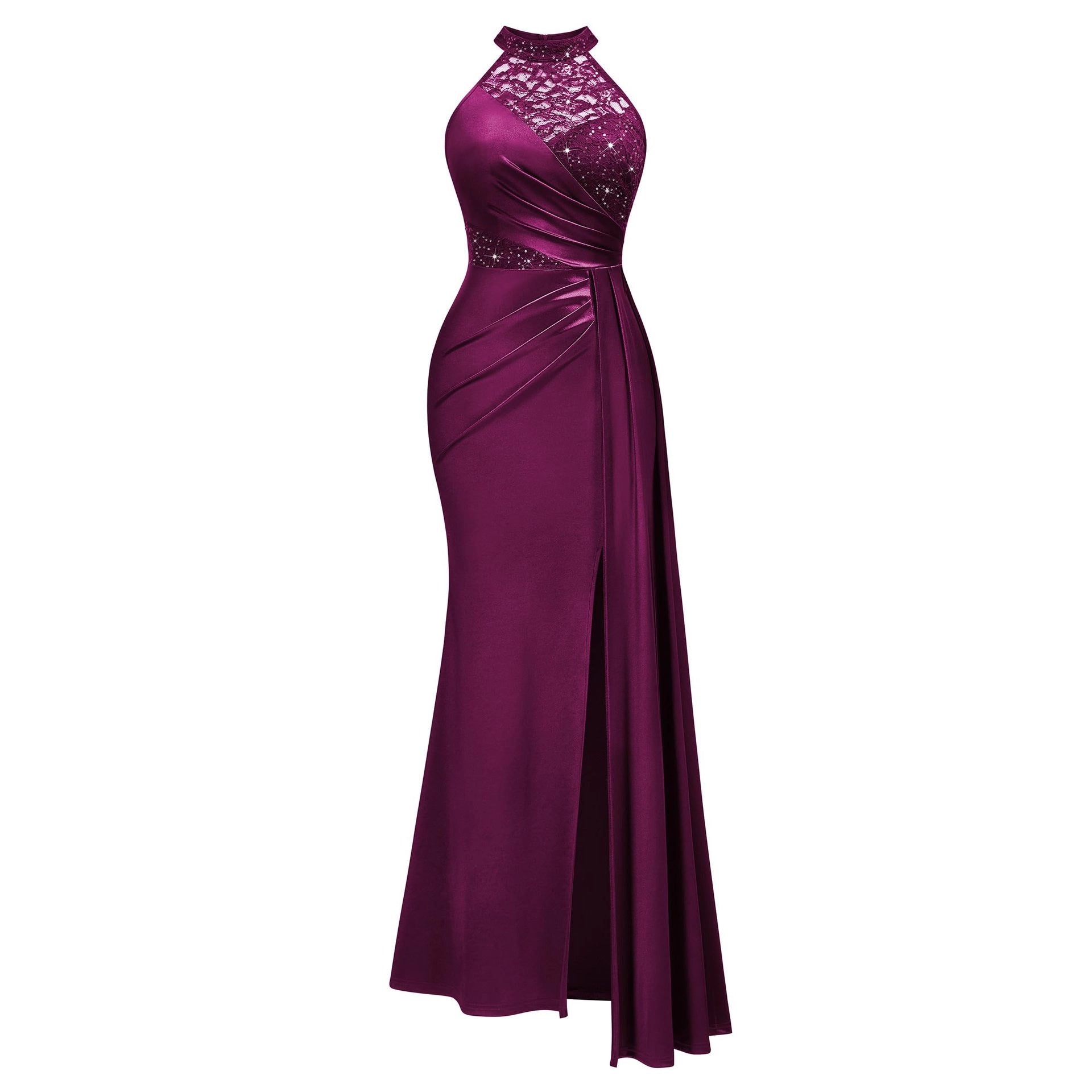 Halter Neck Evening Gown