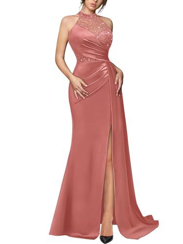Halter Neck Evening Gown