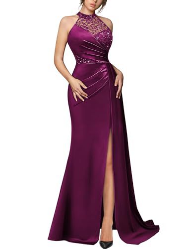 Halter Neck Evening Gown