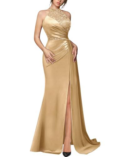Halter Neck Evening Gown