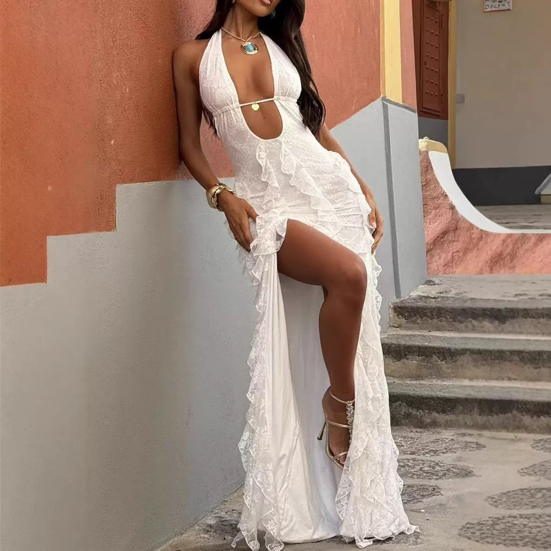 Halter Neck Long Dress