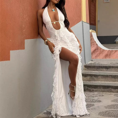 Halter Neck Long Dress