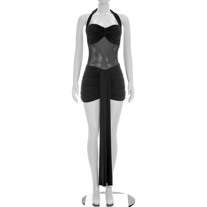 Halter Neck Ribbon Dress