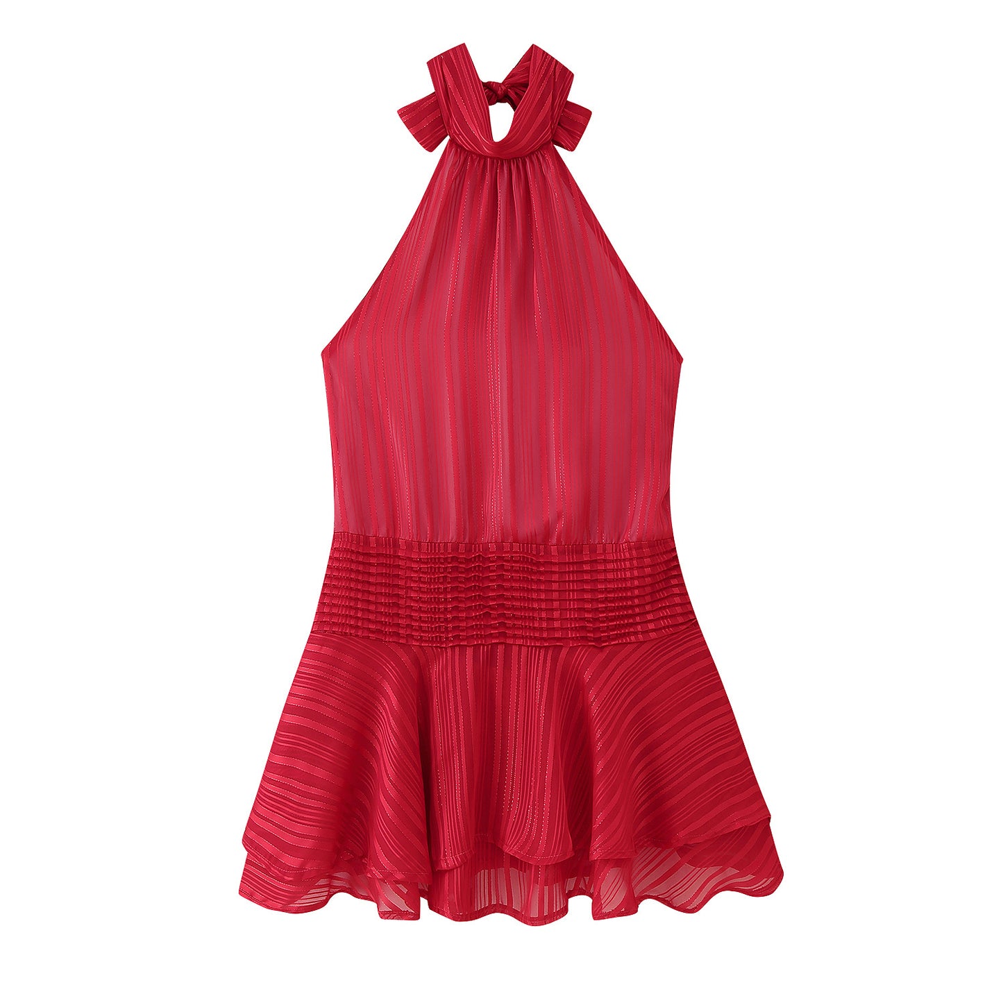 Halter Neck Satin Dress