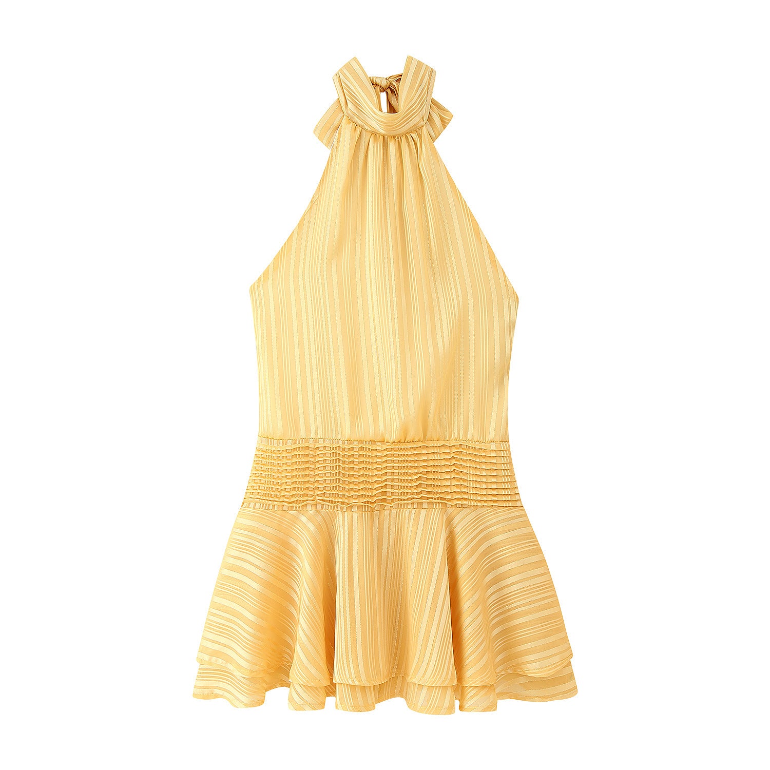 Halter Neck Satin Dress