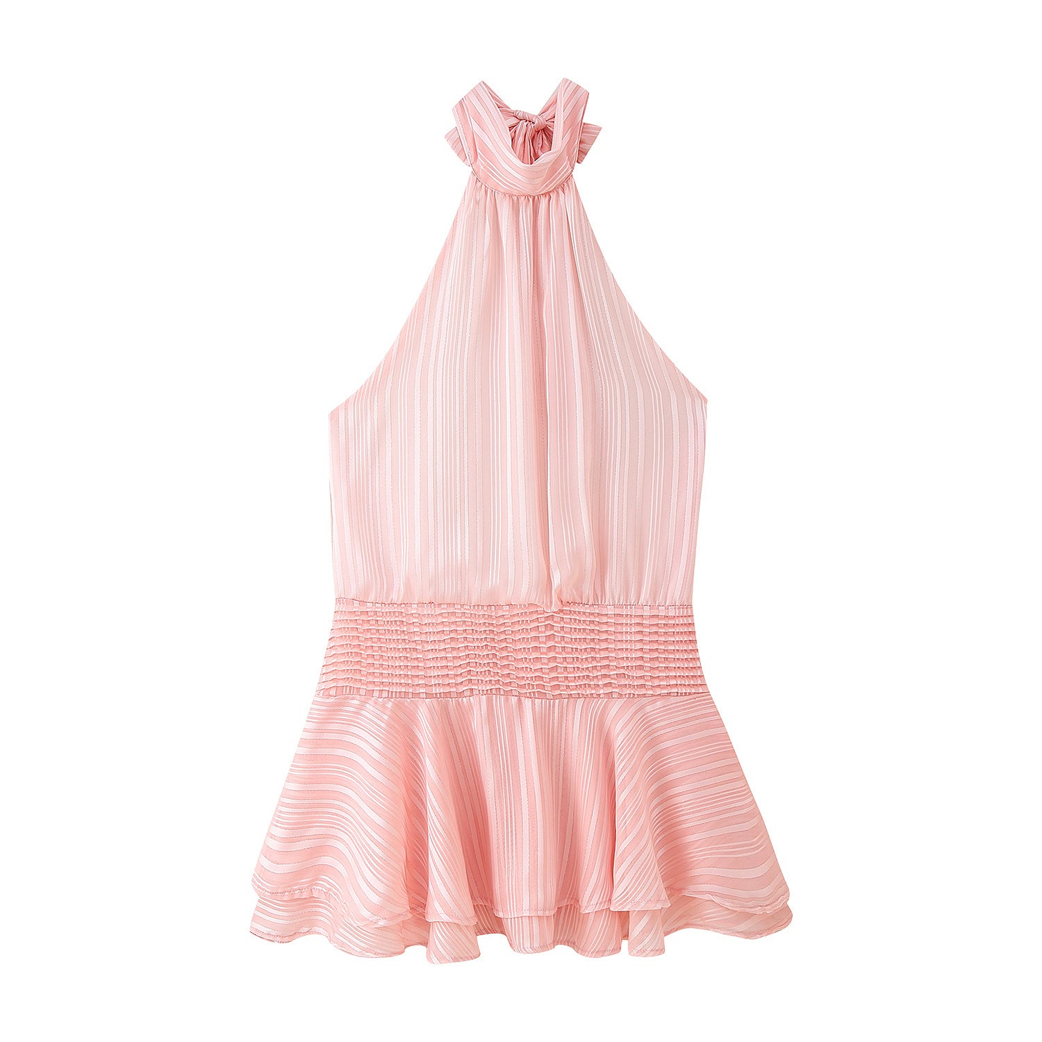 Halter Neck Satin Dress