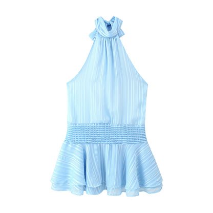 Halter Neck Satin Dress