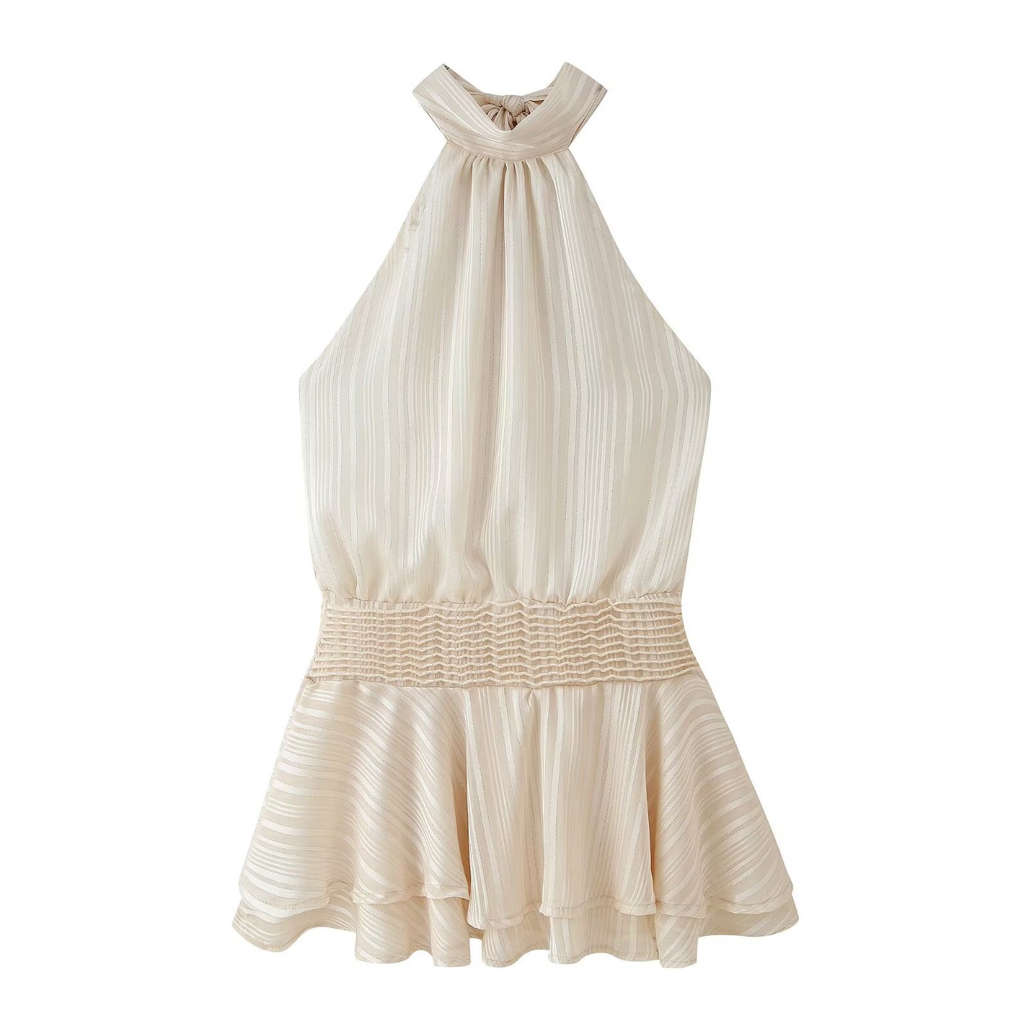 Halter Neck Satin Dress