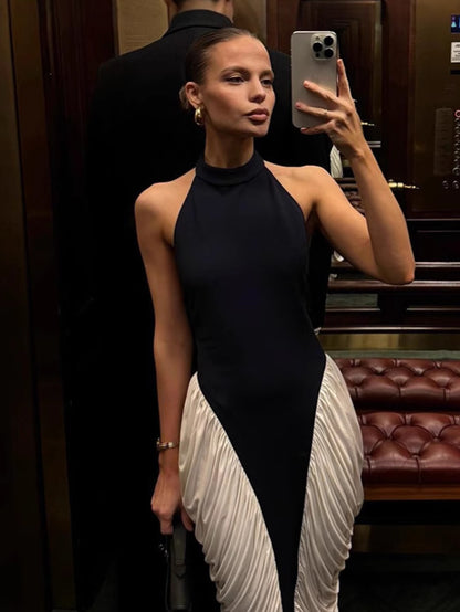 Halterneck Backless Slim Fit Dress