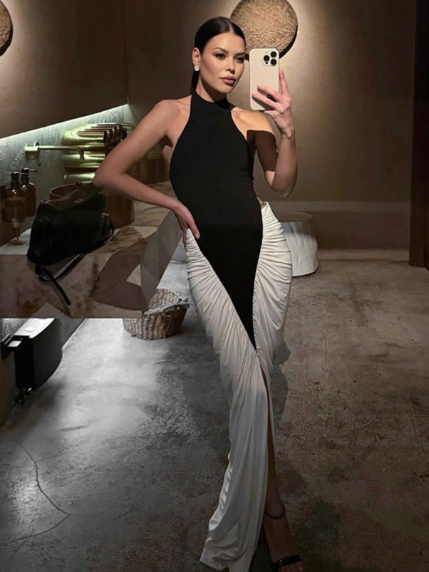 Halterneck Backless Slim Fit Dress