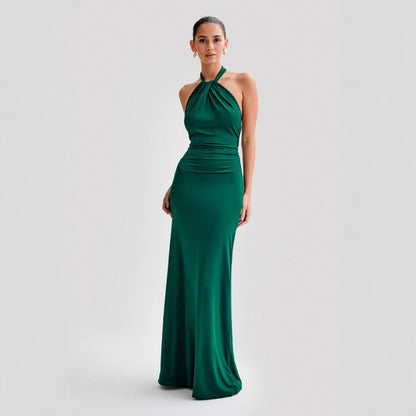 Halterneck Backless Slim Long Dress