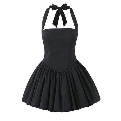 Halterneck Lace-Up Dress