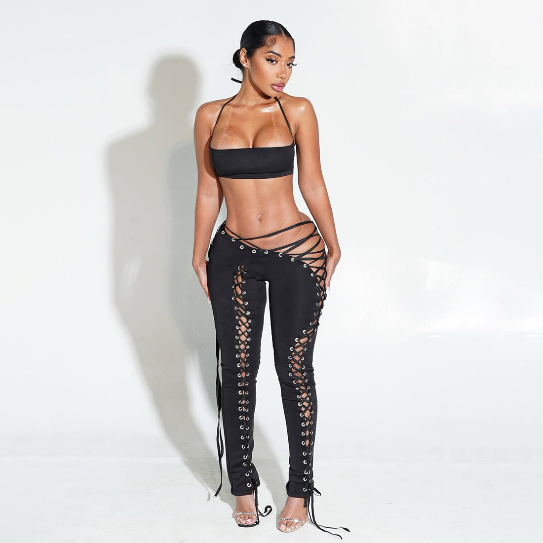 Halterneck Vest and Long Pants