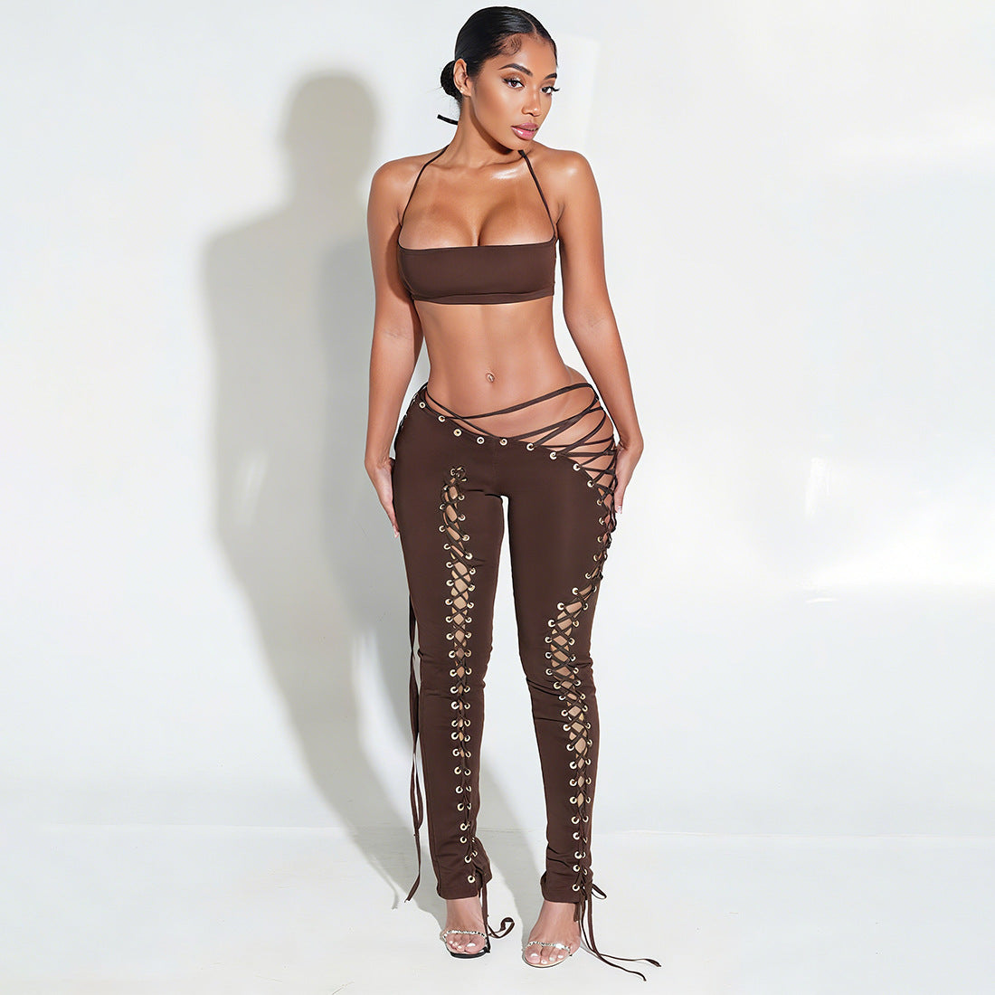 Halterneck Vest and Long Pants