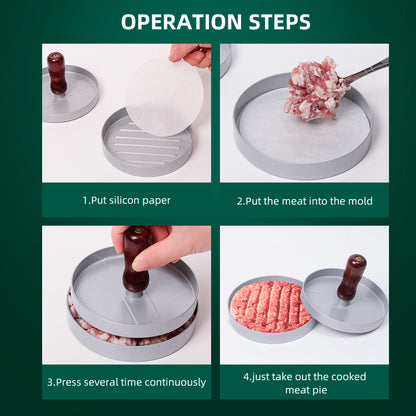 Hamburger meat press
