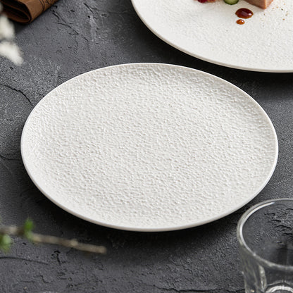 Hammered Ceramic Dinner Plate