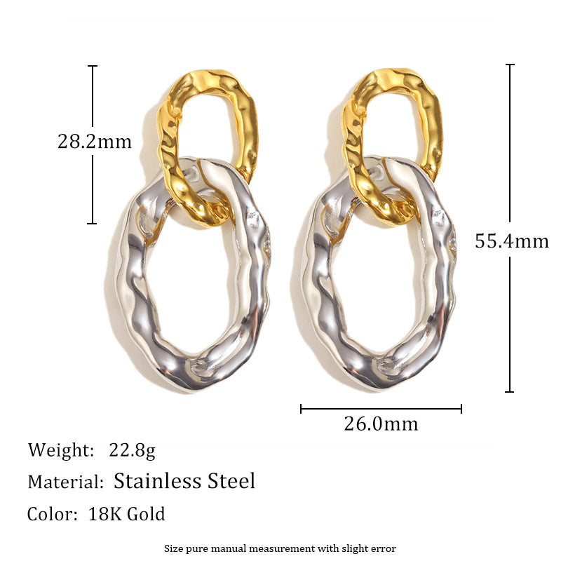 Hammered Texture Hoop Earrings