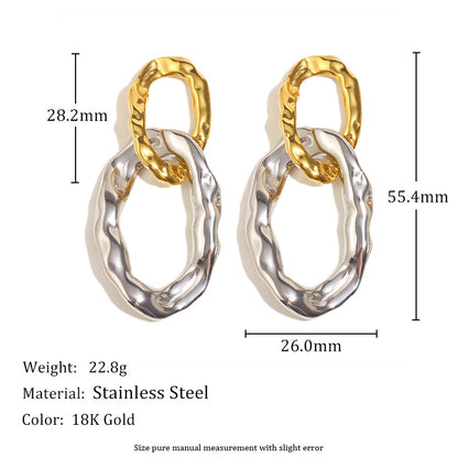Hammered Texture Hoop Earrings