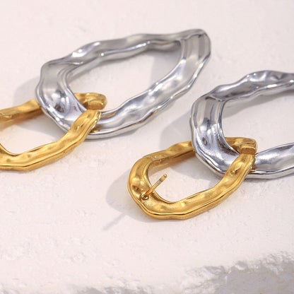 Hammered Texture Hoop Earrings