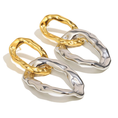 Hammered Texture Hoop Earrings