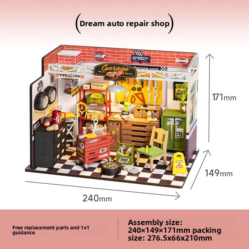 Hand-assembled miniature house