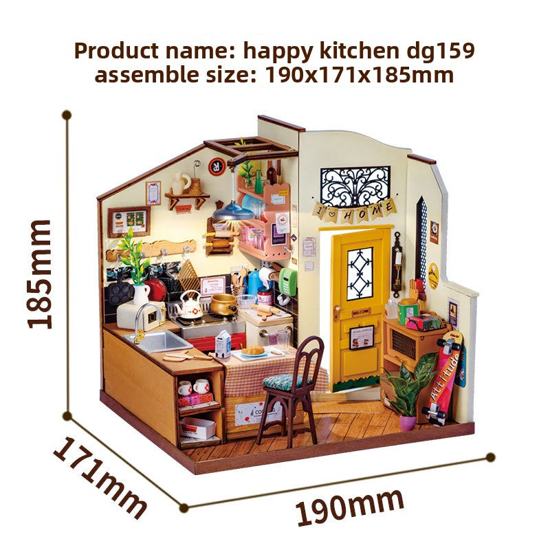 Hand-assembled miniature house