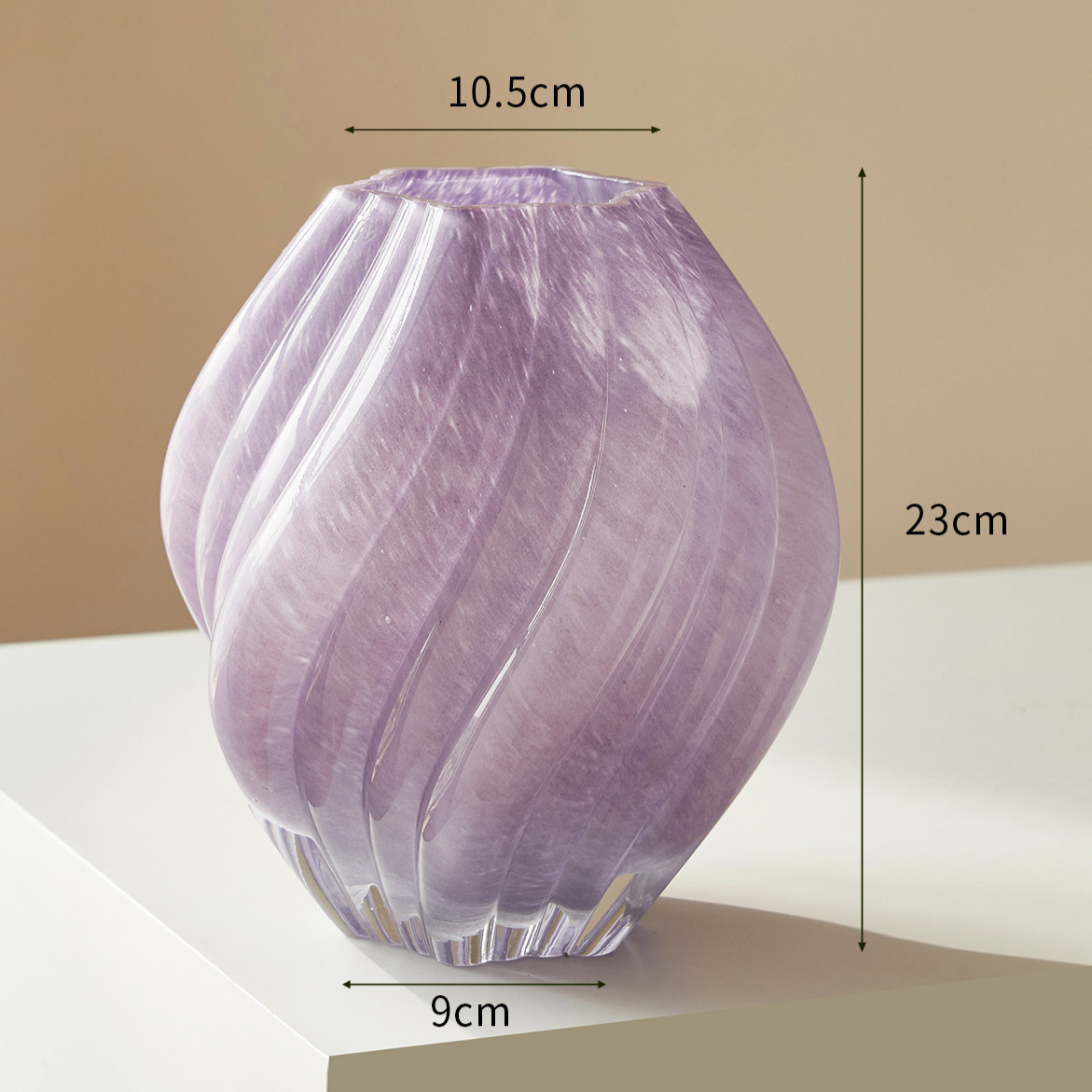 Hand Blown Irregular Glass Vase