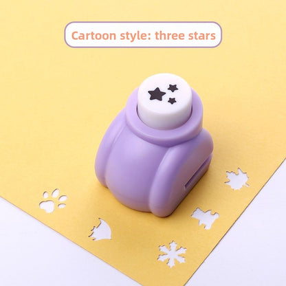 Hand-bound five-point star hole puncher