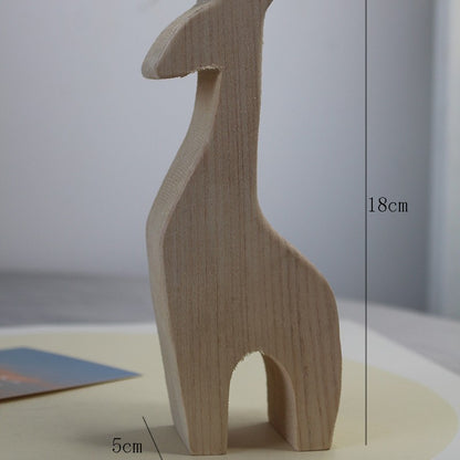 Hand-Carved Basswood Animal Figurines