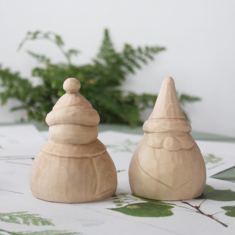 Hand-Carved Basswood Animal Figurines