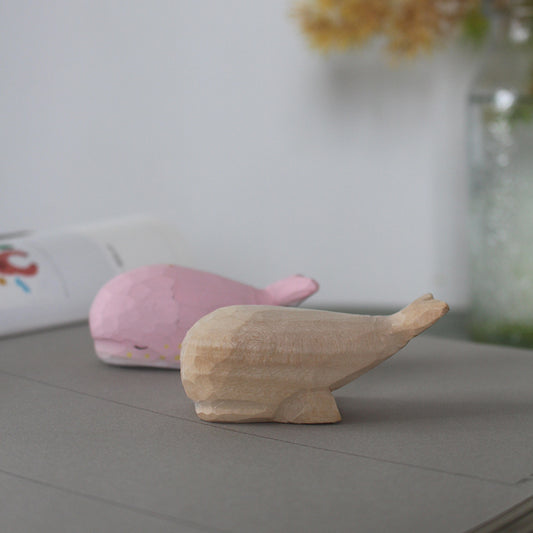 Hand-Carved Basswood Animal Figurines