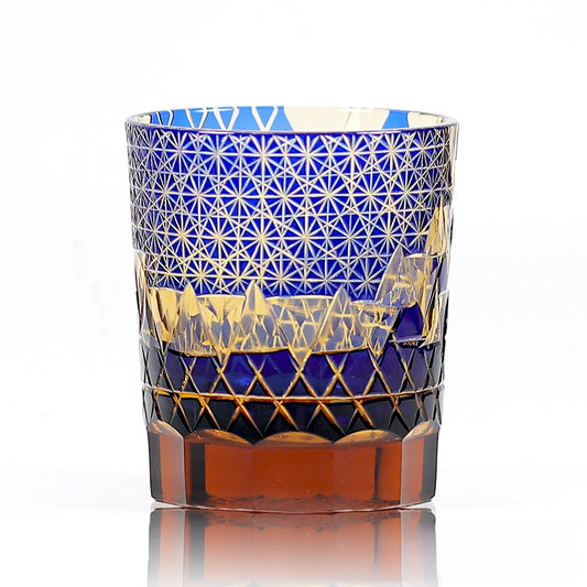 Hand-carved glass cup
