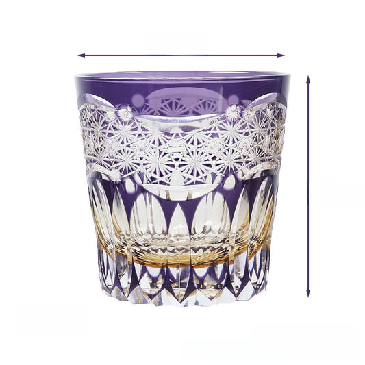 Hand-carved glass cup