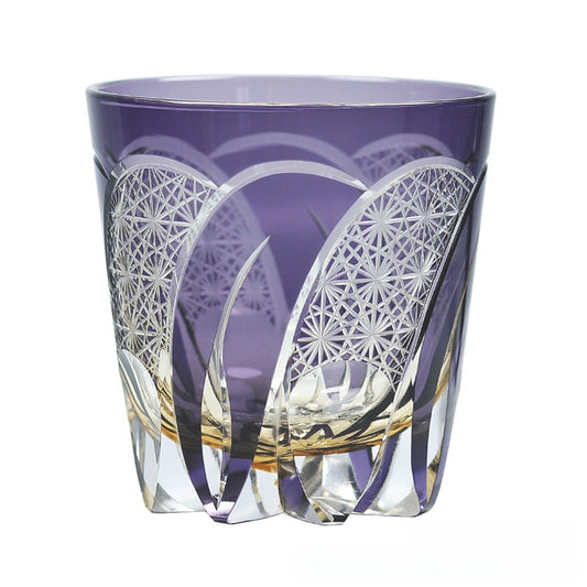 Hand-carved glass cup