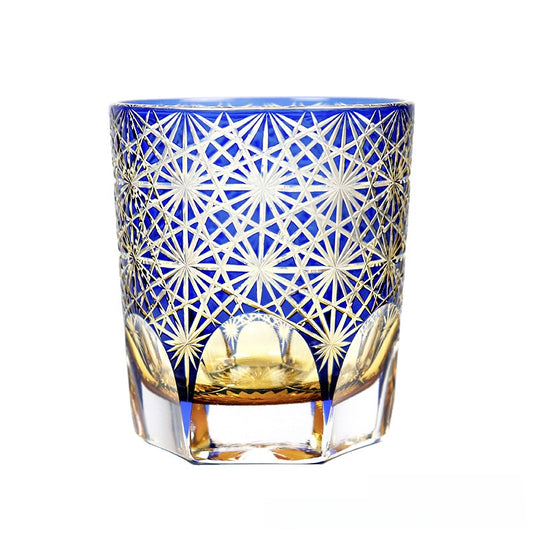 Hand-carved glass cup