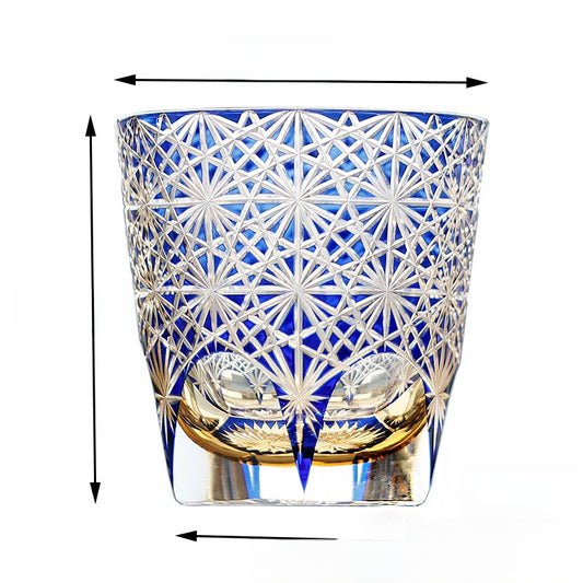 Hand-carved glass cup
