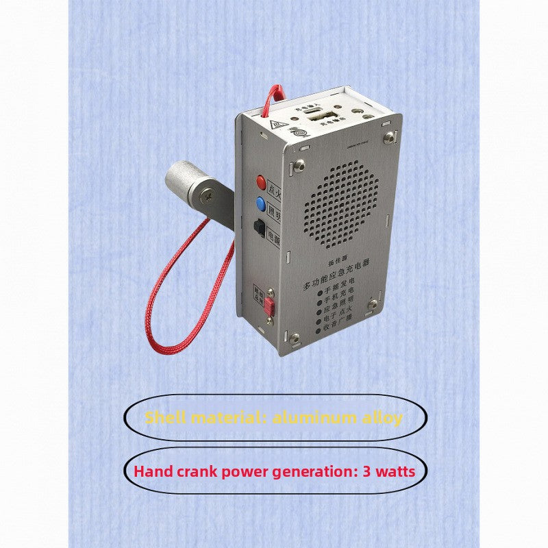 Hand-crank emergency charger