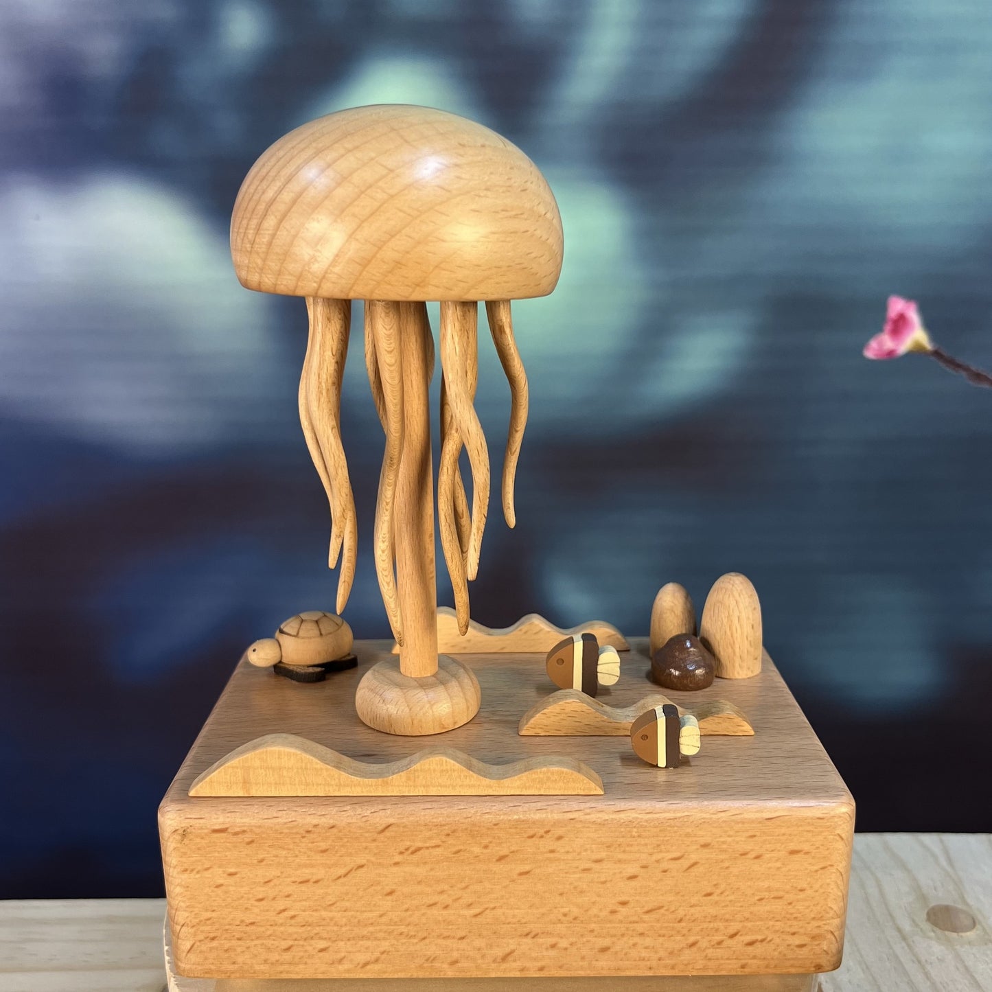 Hand Crank Wooden Music Box