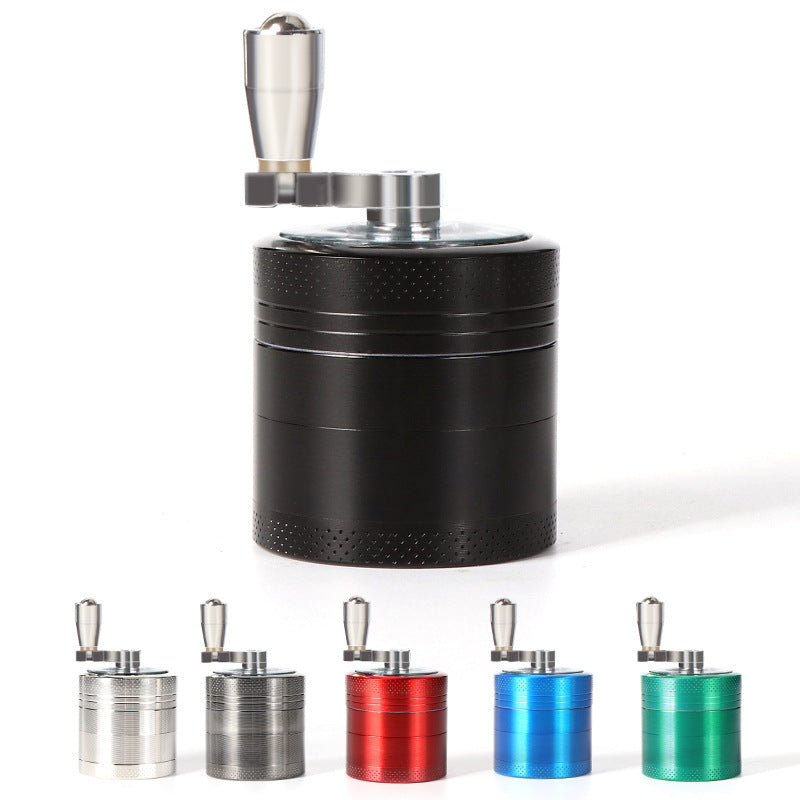 Hand Crank Zinc Alloy Tobacco Grinder