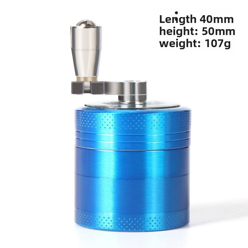 Hand Crank Zinc Alloy Tobacco Grinder