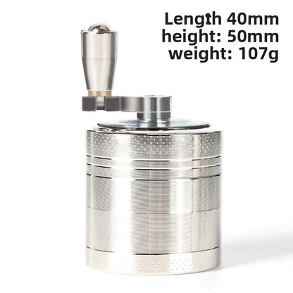 Hand Crank Zinc Alloy Tobacco Grinder