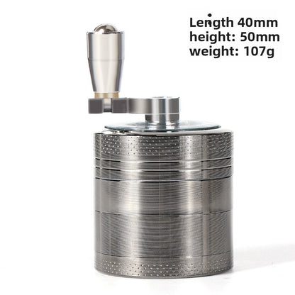 Hand Crank Zinc Alloy Tobacco Grinder
