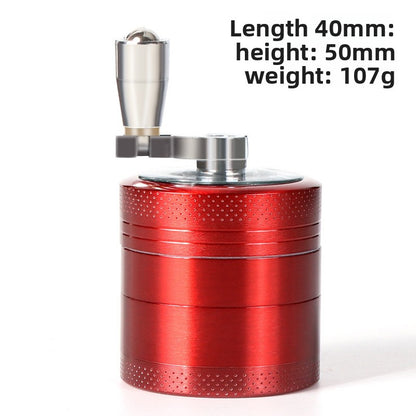 Hand Crank Zinc Alloy Tobacco Grinder