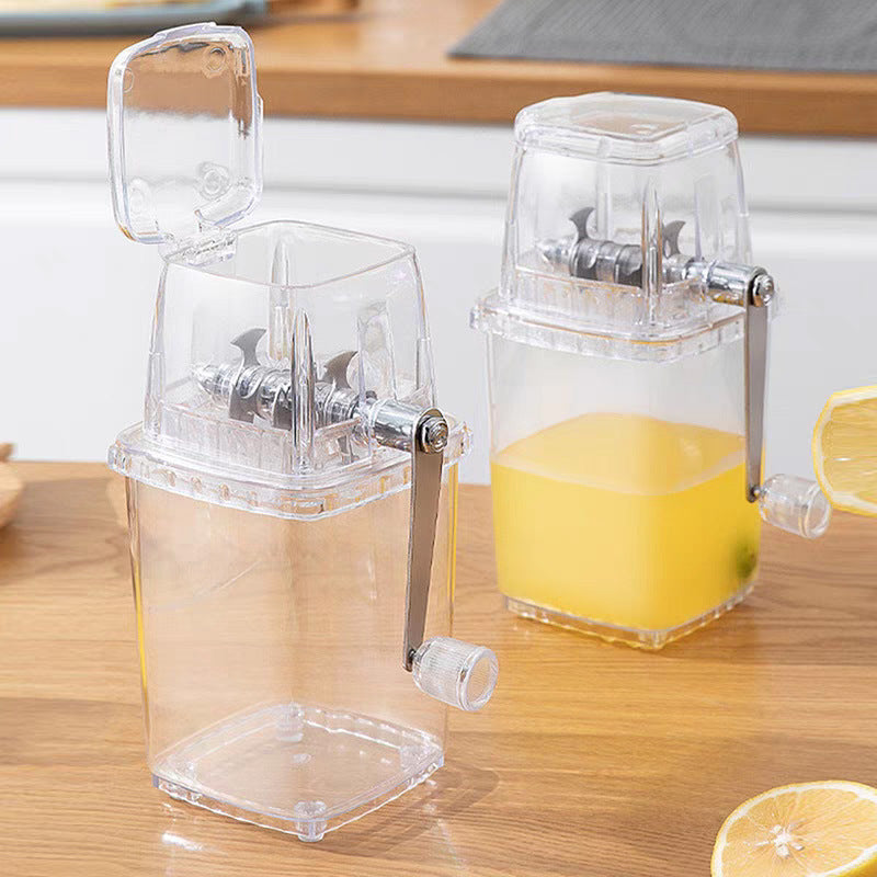 Hand-cranked ice crusher