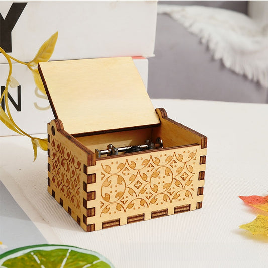 Hand cranked music box