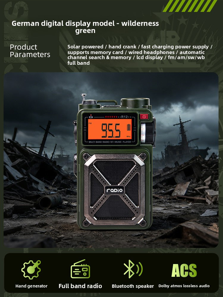 Hand-cranked power generation Radio