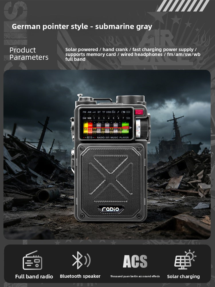 Hand-cranked power generation Radio